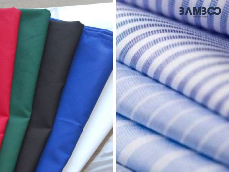 Chất vải may may áo sơ mi đồng phục theo yêu cầu