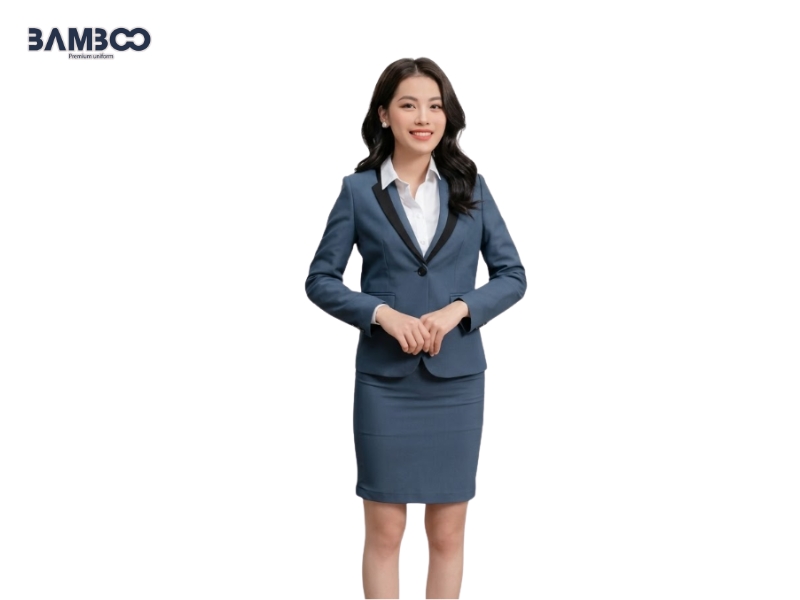 May vest đồng phục nam nữ xanh ghi đậm với đa dạng chất vải cao cấp