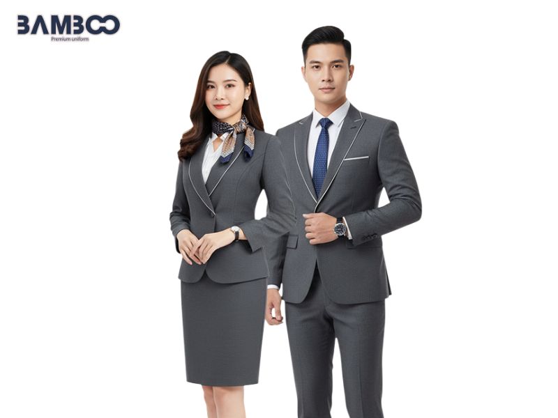 Vest lễ tân thẩm mỹ viện ưu tiên phom gọn, màu sắc hài hòa