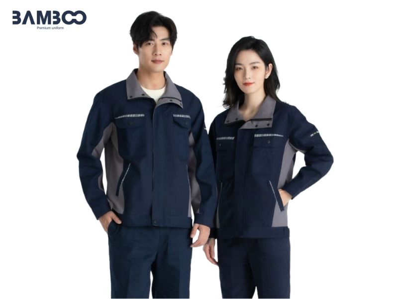 Xu hướng đồng phục công nhân tập trung vào phối màu hiện đại, tích hợp phản quang an toàn và thiết kế tiện dụng