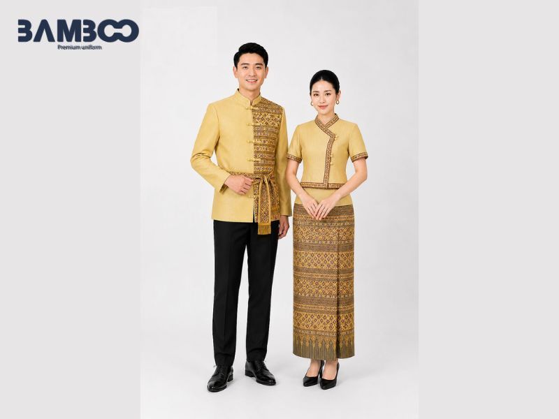 Đồng phục nhà hàng Thái thể hiện bản sắc văn hóa, tạo sự chuyên nghiệp và nâng tầm trải nghiệm ẩm thực