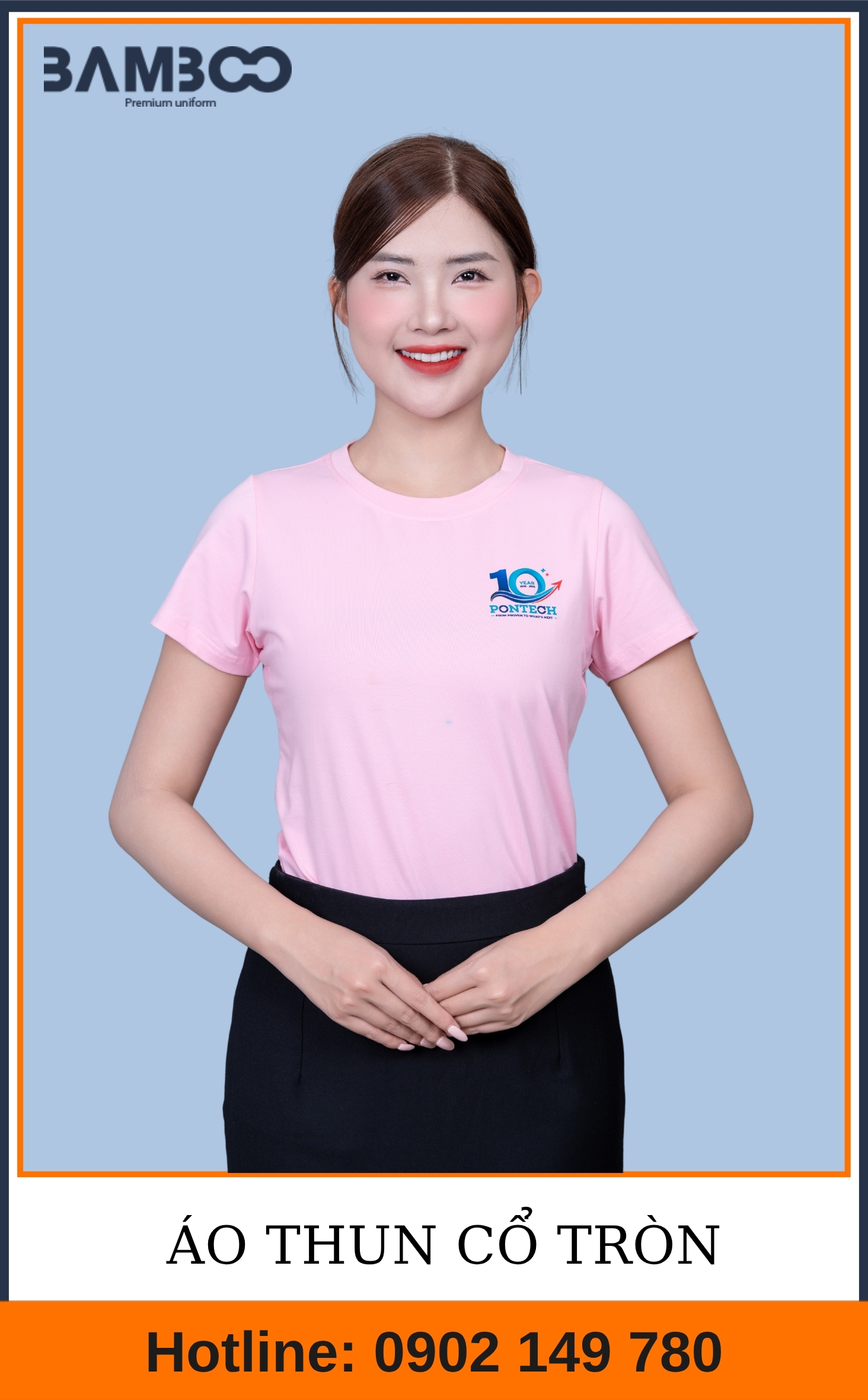 Mẫu Áo Thun Cổ Tròn Team Building Pontech