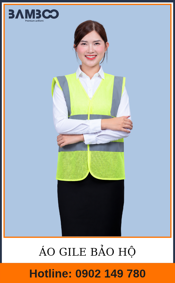 Mẫu Áo Gile Bảo Hộ Màu Xanh Lá