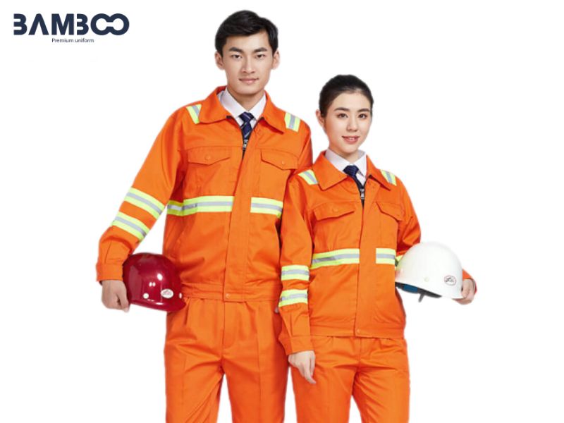 Áo khoác bảo hộ điện lực màu cam dễ nhận diện, an toàn trong mọi môi trường làm việc