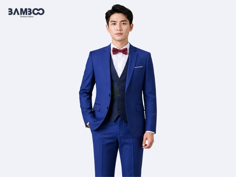 Áo vest nam bamboo xanh đậm