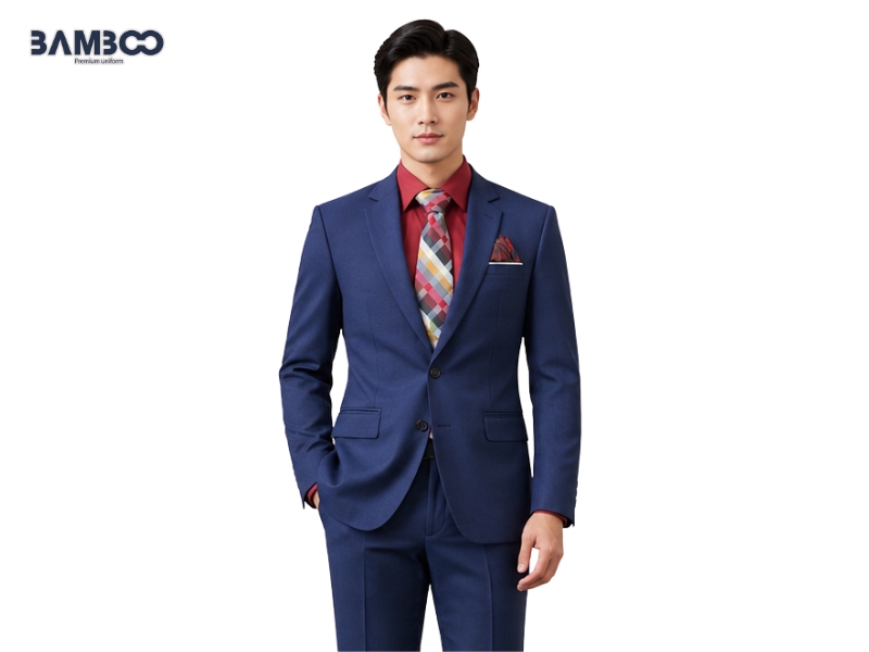 Vest xanh dương đậm lịch lãm, form chuẩn, chất liệu cao cấp
