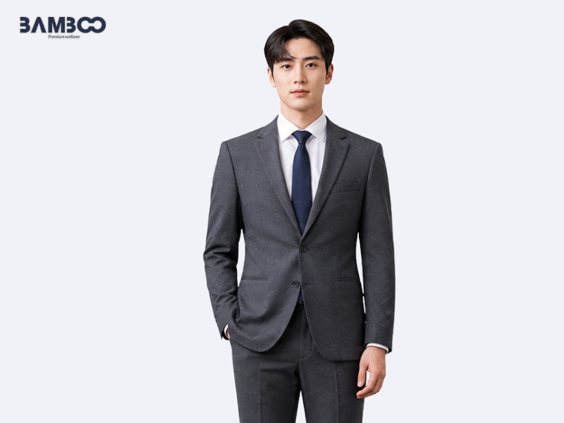 Áo vest nam màu xám đen đồng phục