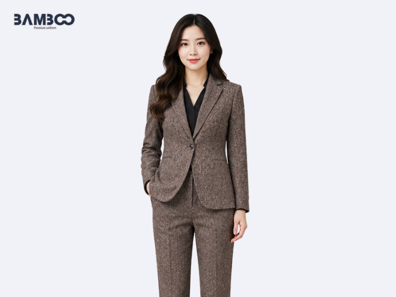 Áo vest nữ bamboo nâu xám