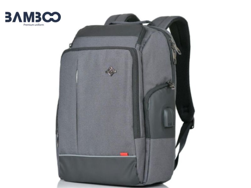 Balo đồng phục xám nhiều ngăn nổi bật với thiết kế hiện đại