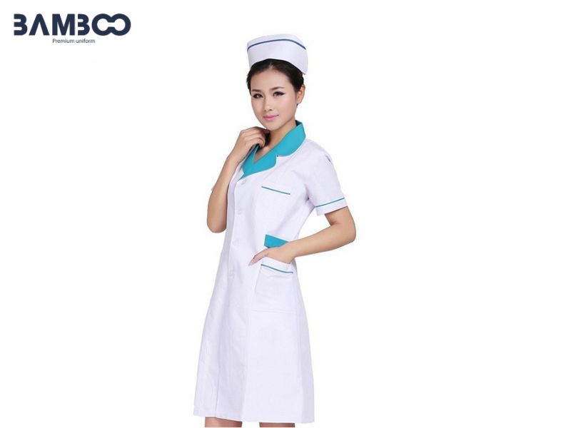 Đồng phục điều dưỡng trắng phối xanh tôn sự chuyên nghiệp, hiện đại và tận tâm