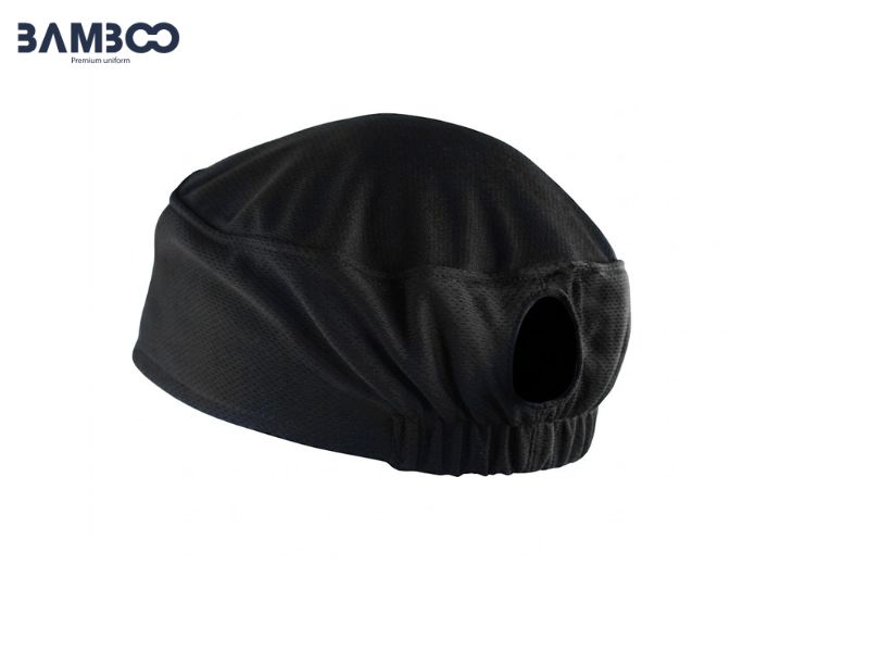 Mũ beanie bếp đen thông gió có thiết kế hiện đại, thoáng mát và dễ phối đồ