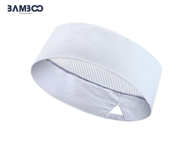 Mũ bếp tròn trắng sạch sẽ, thoáng khí, nhẹ, gọn, tiện dụng và chuyên nghiệp