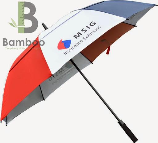 Ô Dù Trắng Đỏ - Bamboo Uniform