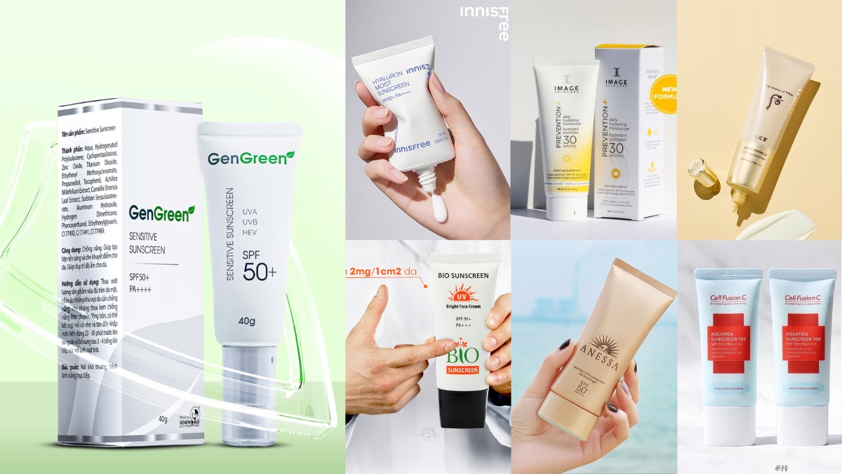 Top 7 kem chống nắng cho da khô đáng mua nhất 2025
