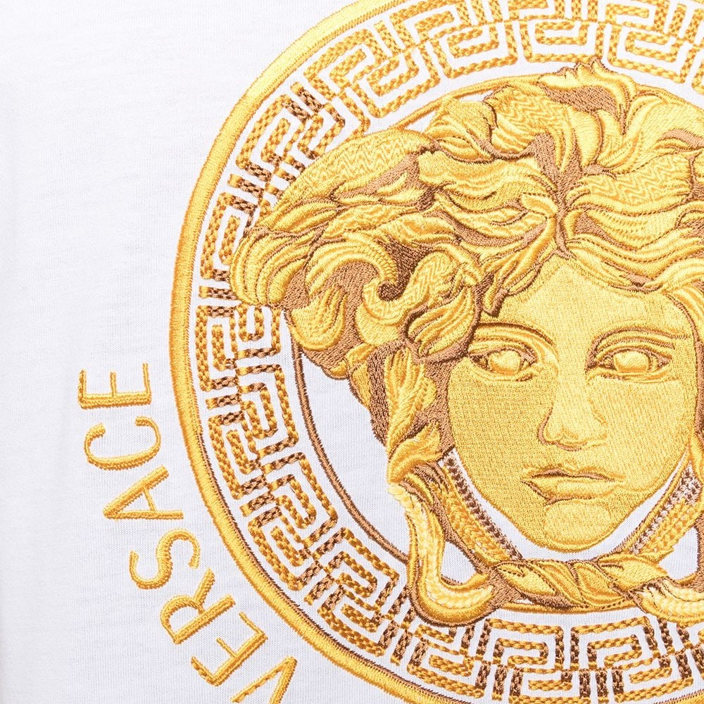 Versace TShirt White Basic Medusa Logo 'Gold' Duyet Fashion