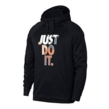 nike just do it white and orange hoodie