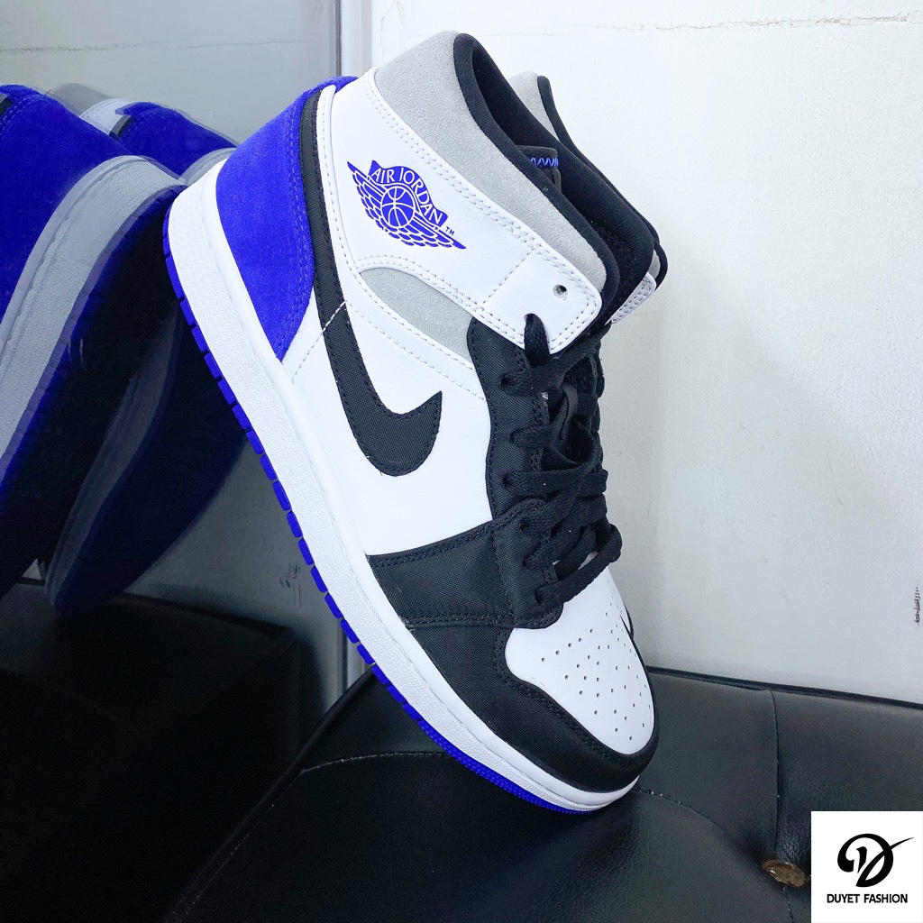 nike air jordan 1 retro mid se royal black toe
