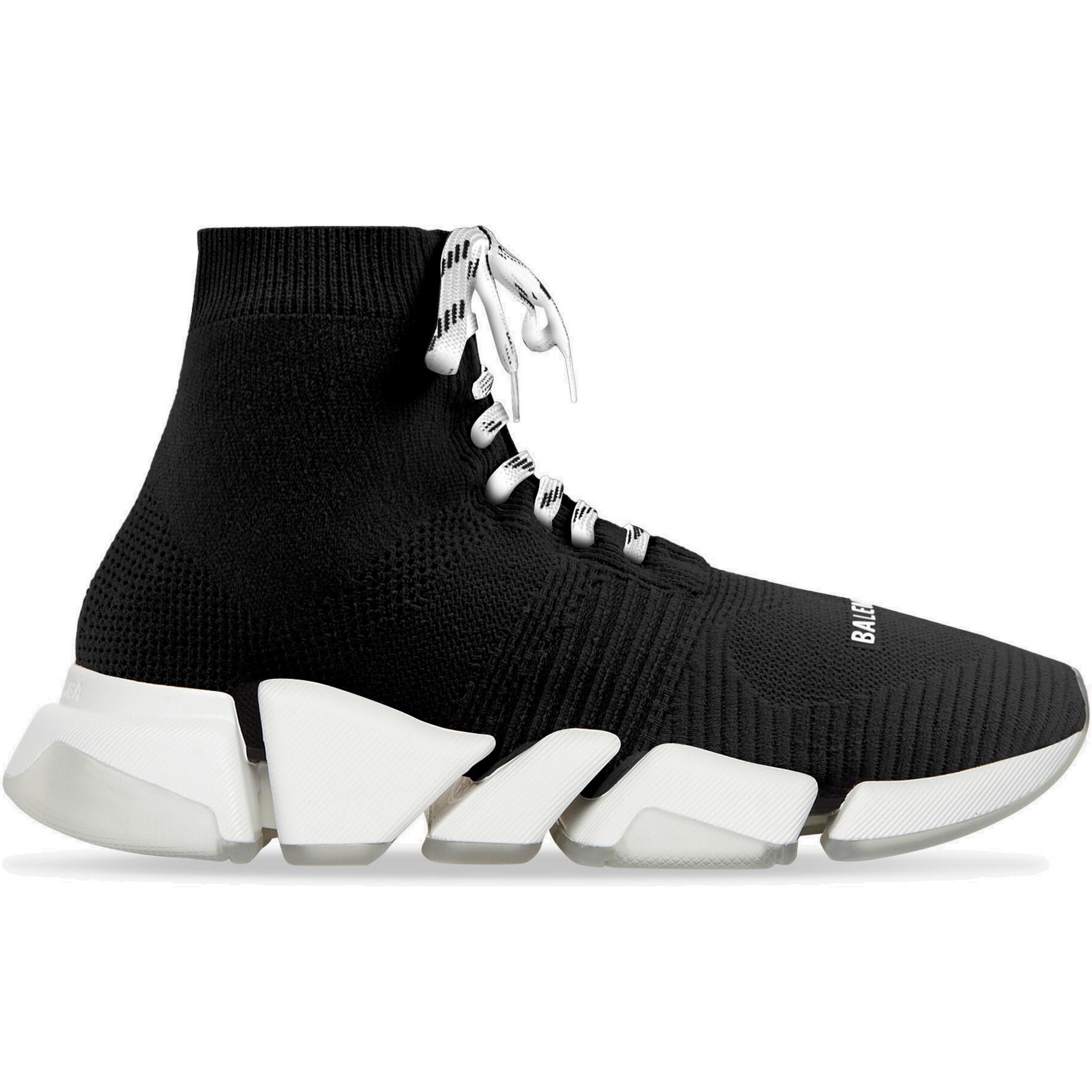Womens Speed Laceup Sneaker in Blackwhite  Balenciaga US