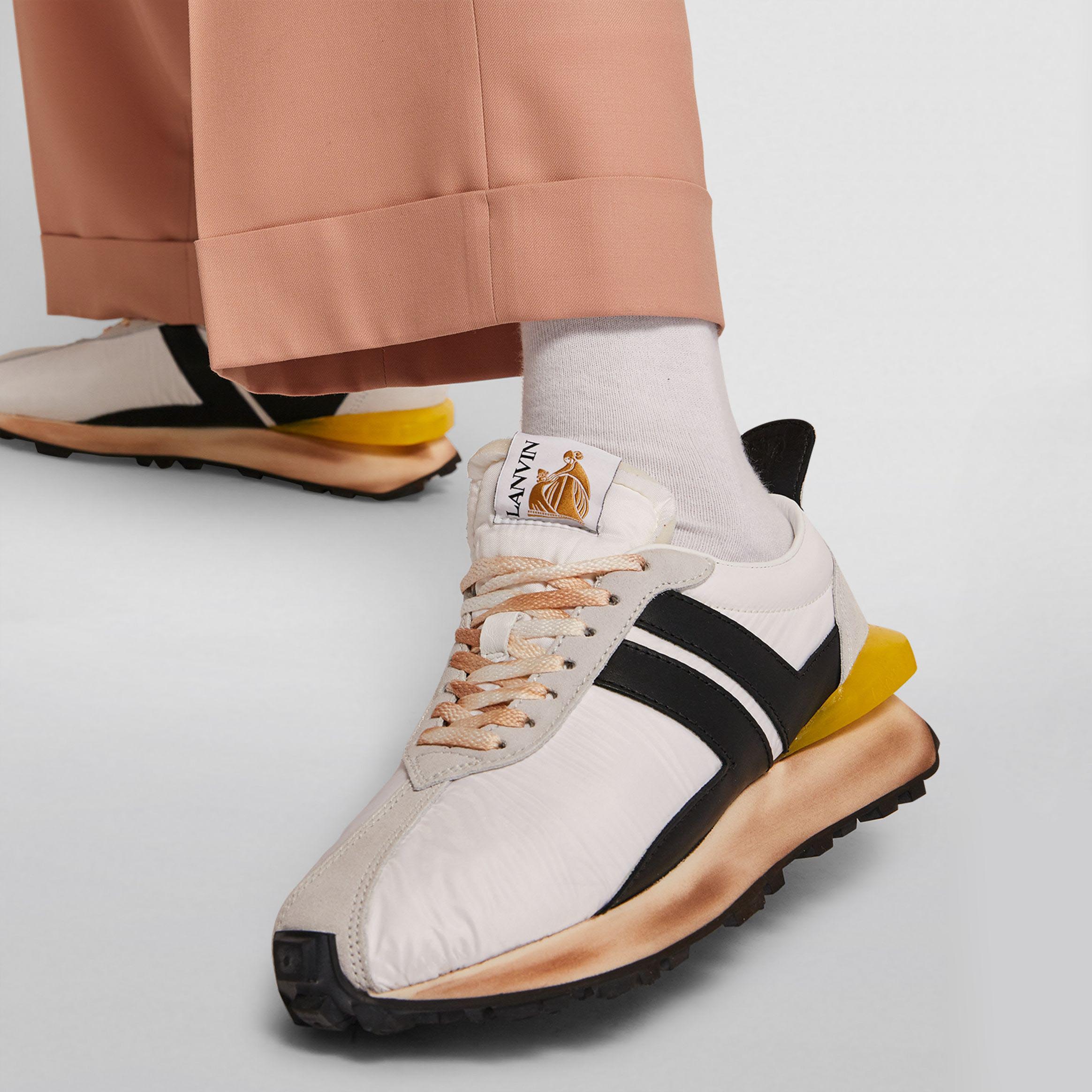 lanvin bumper sneaker on feet