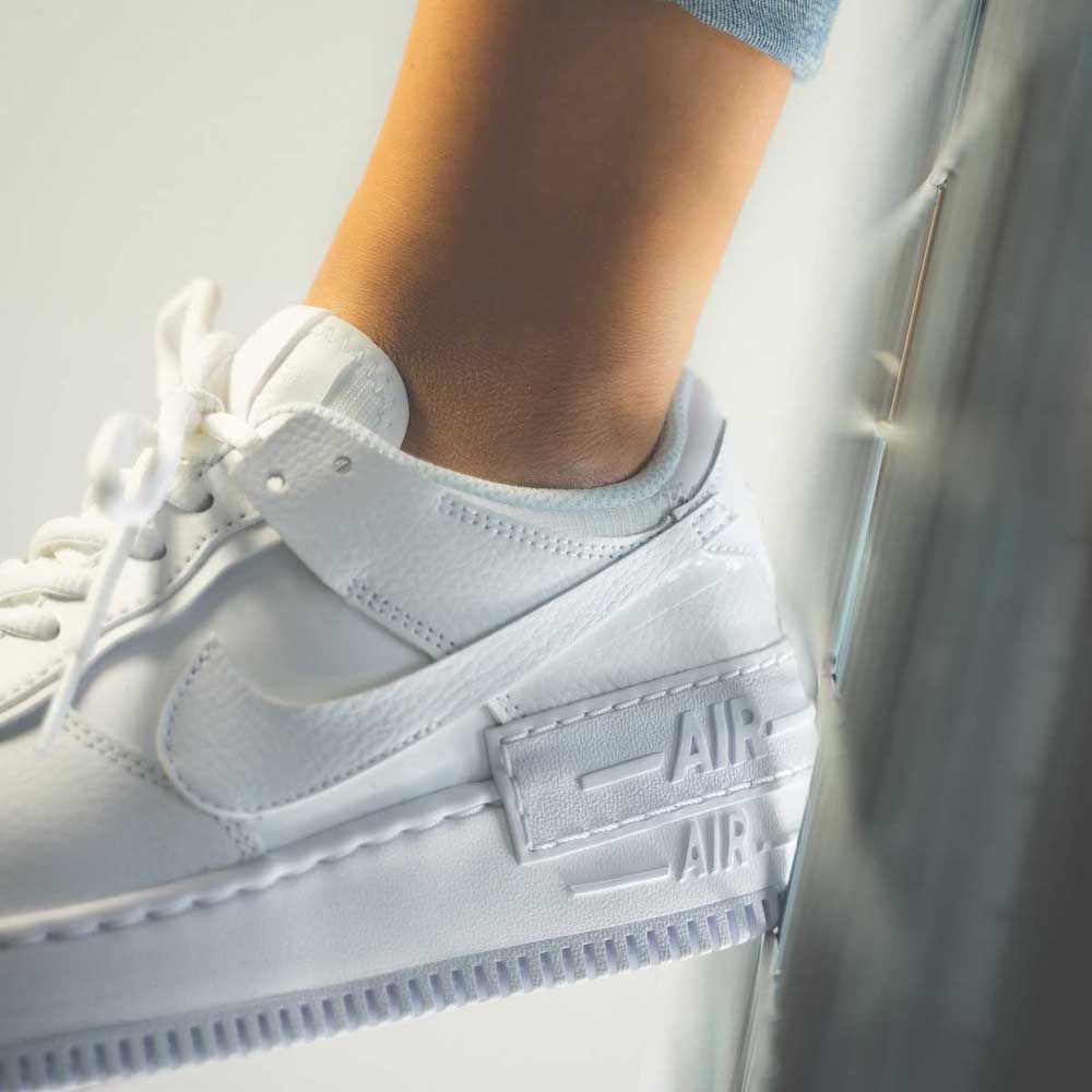 triple white nikes