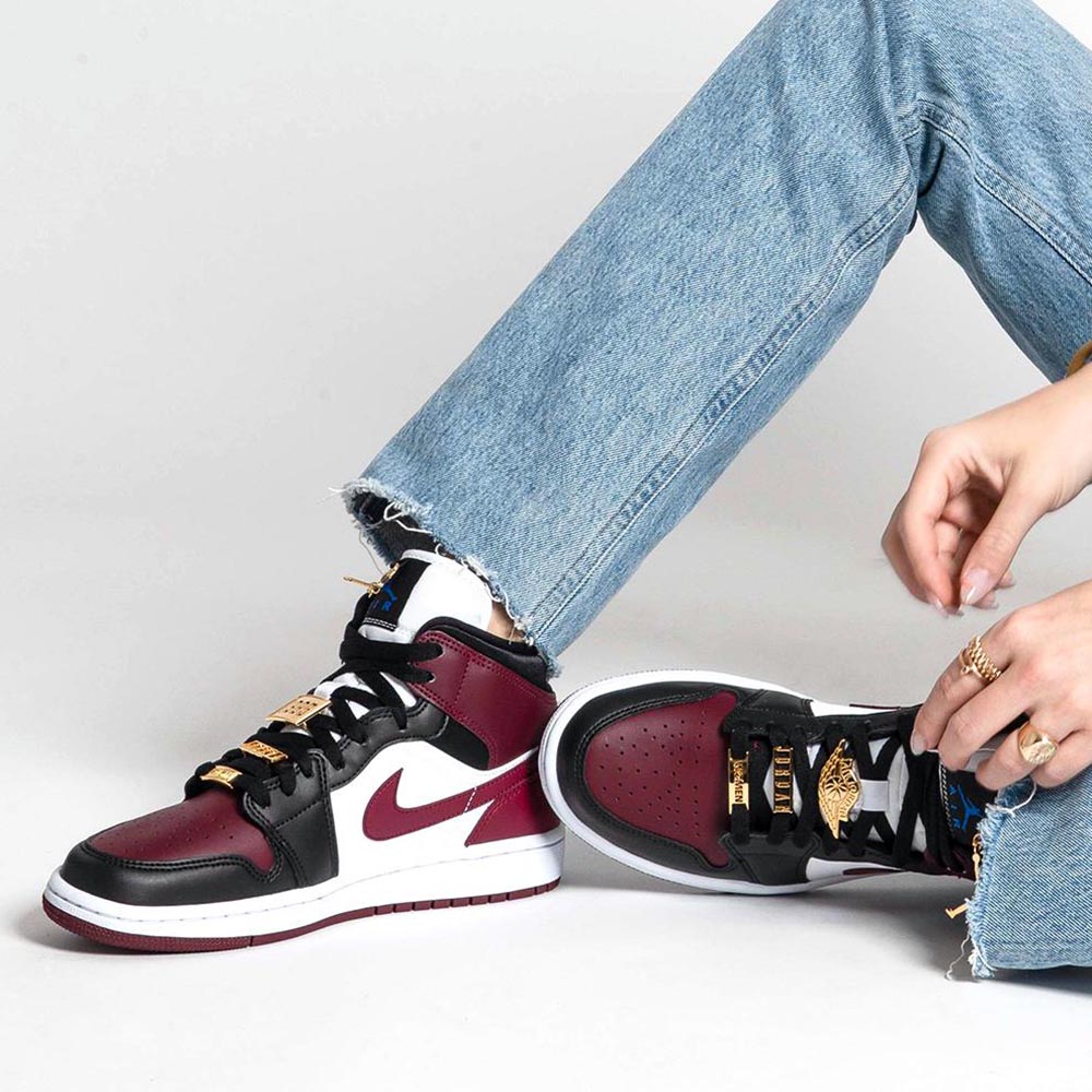 jordan 1 mid gold pendant