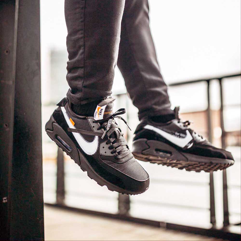 off white x air max 90 black