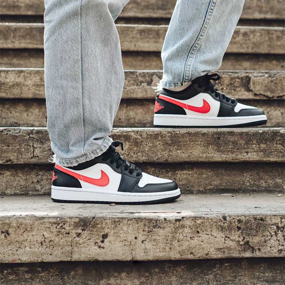 jordan 1 low siren red black white