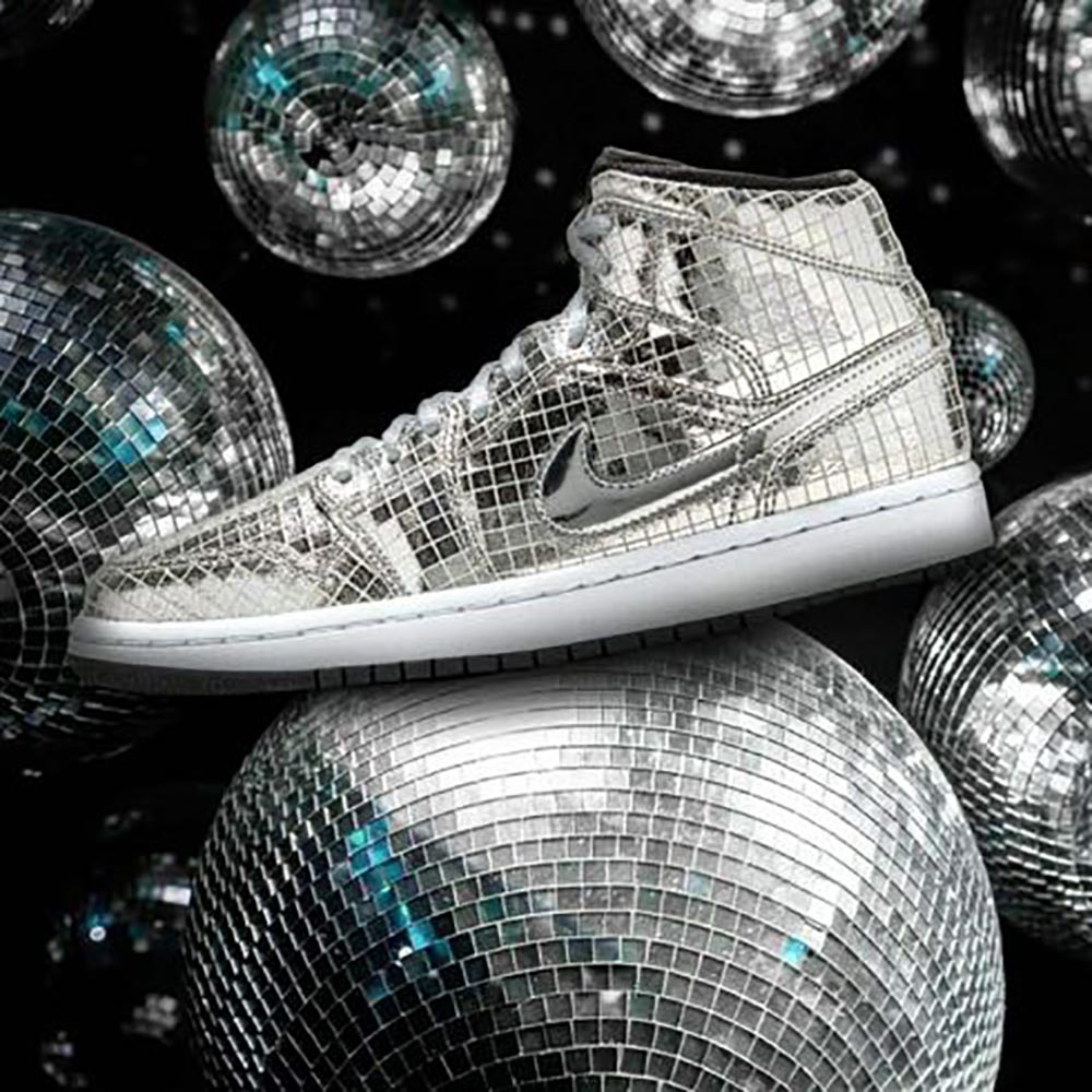 disco ball jordan 1 mid
