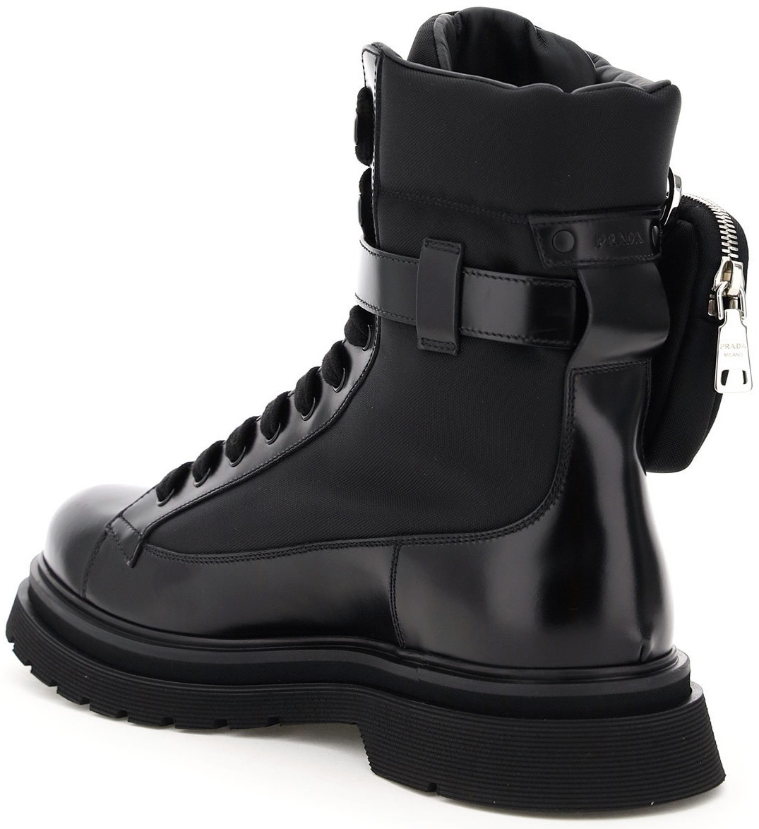 mini bag combat boot prada
