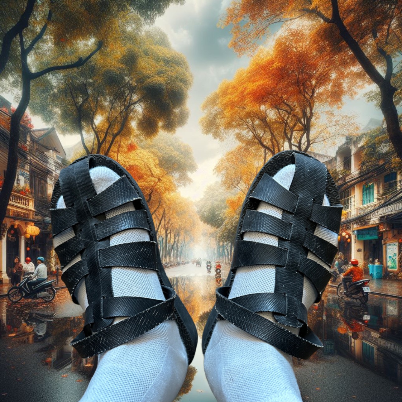 Trải nghiệm đi dép cao su