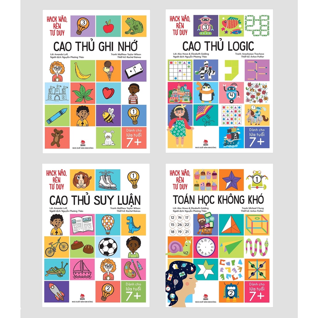 Combo 04 cuốn Hack não rèn tư duy