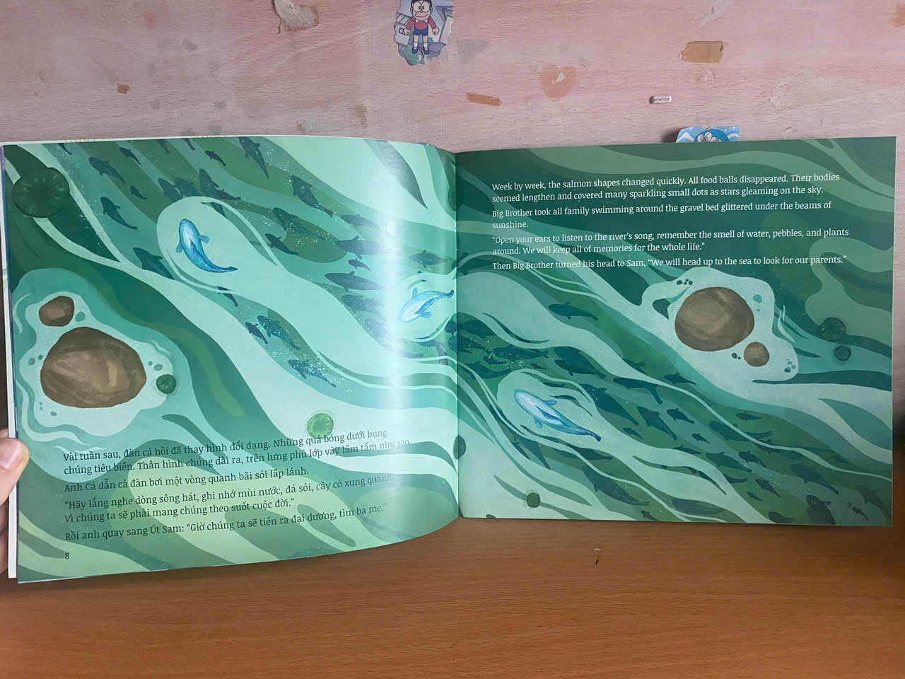 sách song ngữ - Theo sóng biển khơi (combo 4 cuốn)