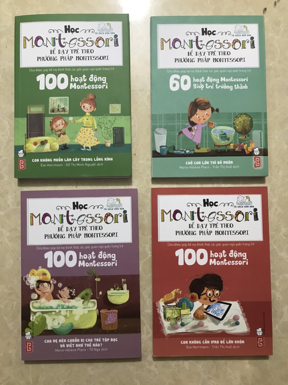 Bộ 04 cuốn hoạt động Montessori