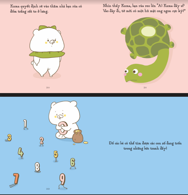 Set Ehon Kuma cùng bé học toán - bộ