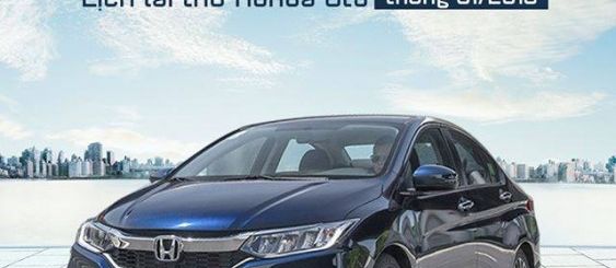 LỊCH LÁI THỬ CÁC DÒNG XE HONDA ÔTÔ THÁNG 01/2017