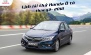 Lịch lái thử các dòng xe Honda Ôtô tháng 02-2018 tại các Đại lý Honda Ôtô trên toàn quốc