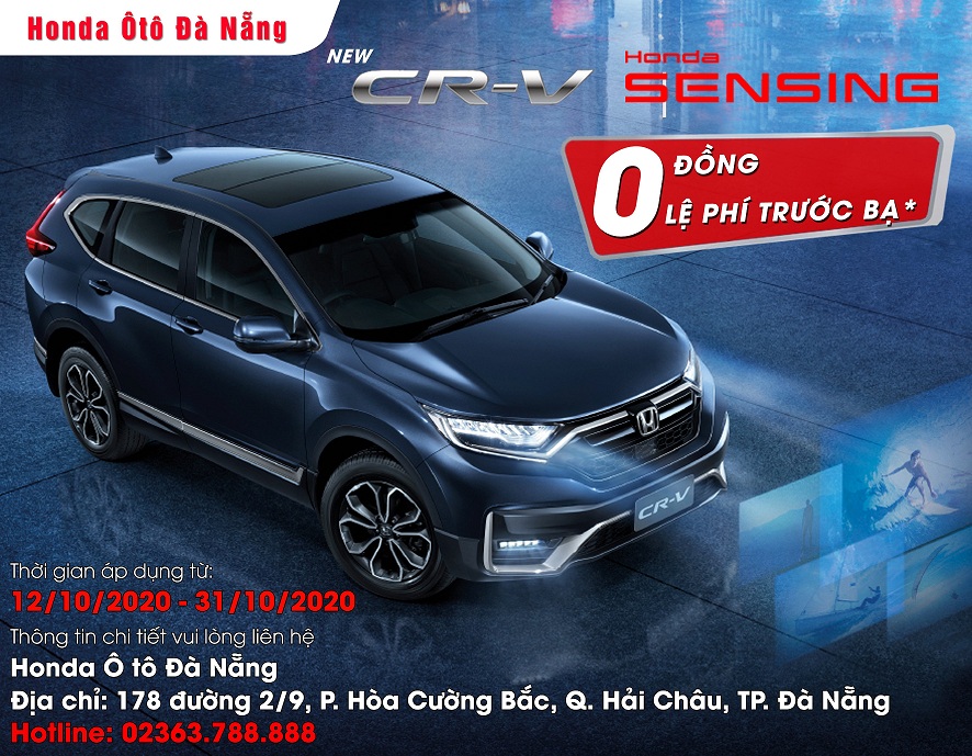 Hỗ trợ 50% lệ phí trước bạ còn lại cho khách hàng mua xe Honda CR-V