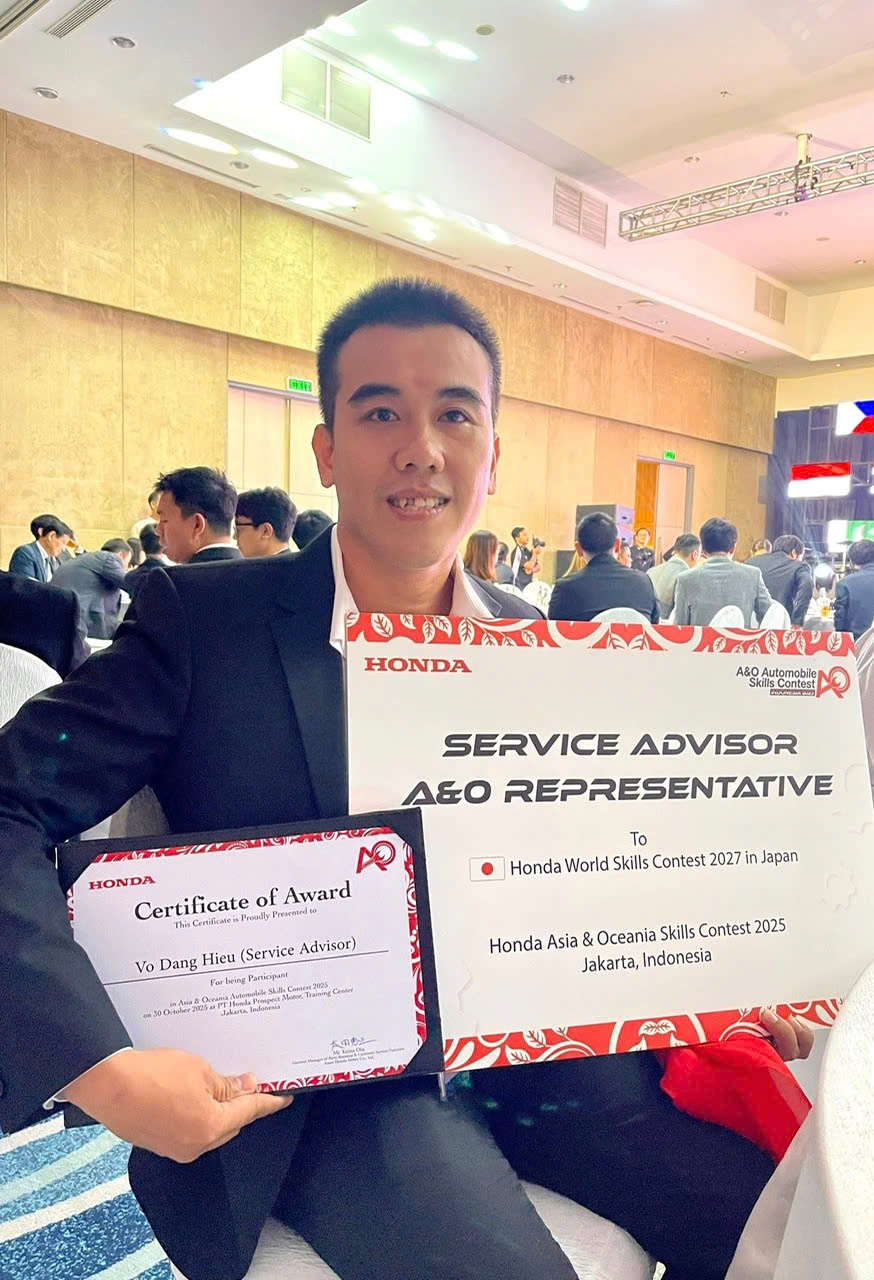 VINH DANH CỐ VẤN DỊCH VỤ Mr VÕ ĐĂNG HIẾU – NIỀM TỰ HÀO CỦA HONDA ÔTÔ ĐÀ NẴNG – HẢI CHÂU
