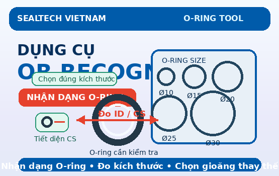 Dụng Cụ OR Recogniser | Nhận Dạng Và Kiểm Tra Kích Thước O-Ring Nhanh Chóng