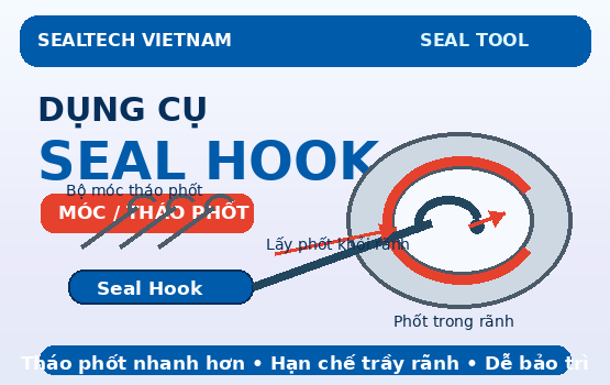 Dụng Cụ Seal Hook | Cách Tháo Phốt, O-Ring Và Gioăng Làm Kín Nhanh Chóng