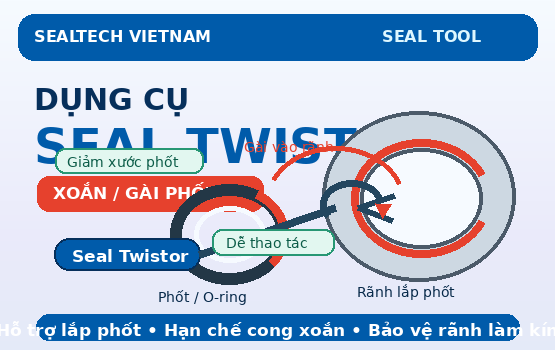 Dụng Cụ Seal Twistor | Hỗ Trợ Lắp Phốt Và O-Ring Vào Rãnh Nhanh Chóng