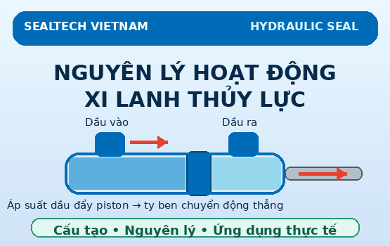 Xi lanh thủy lực hoạt động như thế nào?