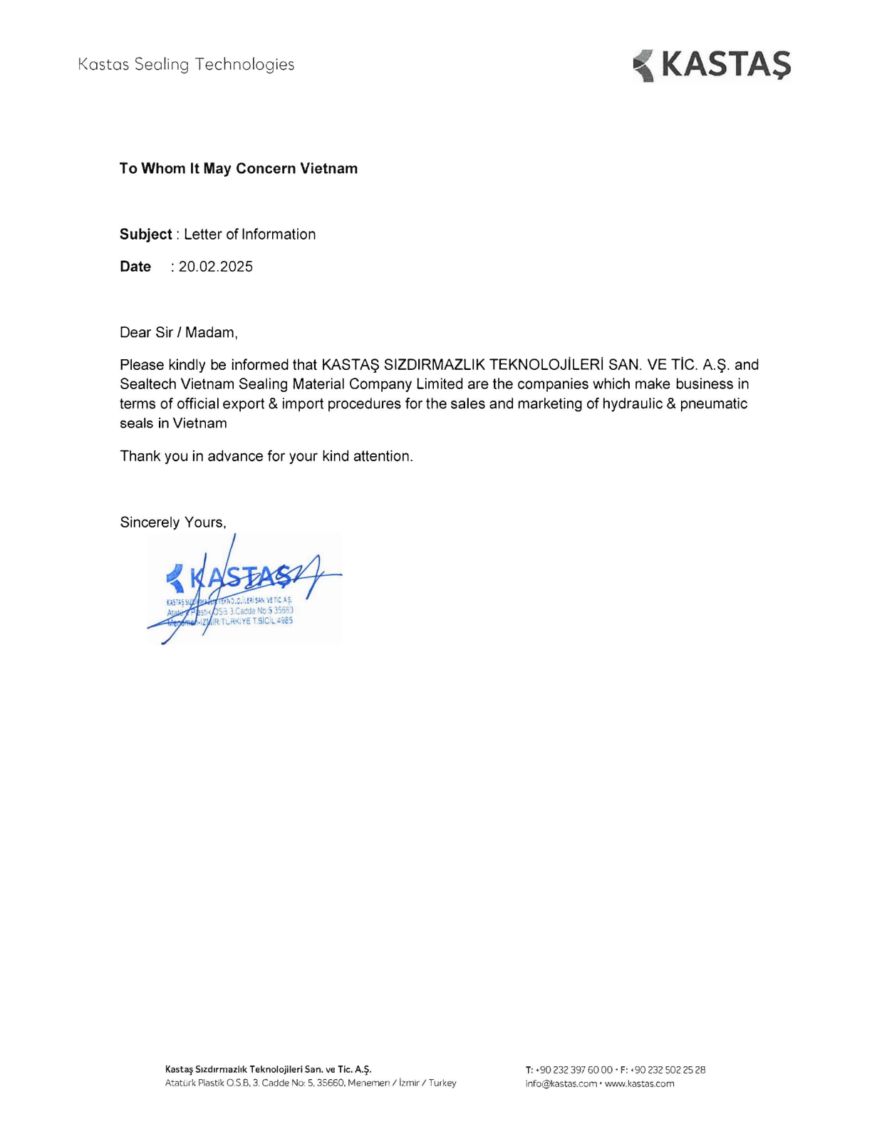 Kastaş Authorized Distributor