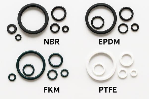 Các loại vật liệu làm kín công nghiệp như NBR FKM EPDM PTFE PU Graphite Metal