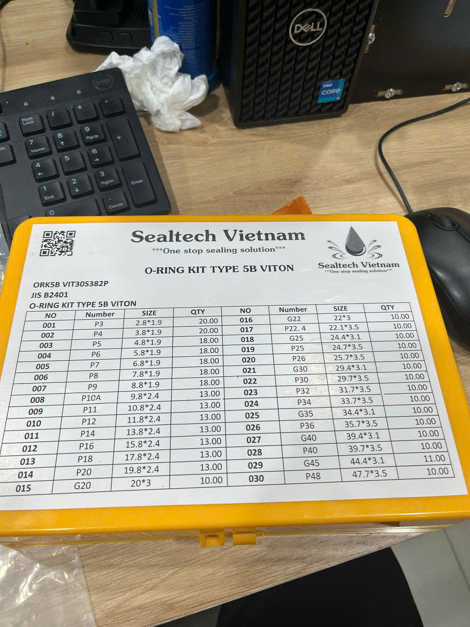 O-RING KIT TYPE 5B Viton JIS B2401