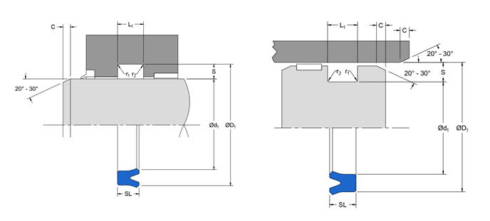 Bản vẽ kỹ thuật tham khảo cho Rod Seal H601