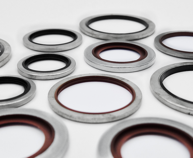 Cấu tạo Bonded Seal gồm vòng kim loại và cao su NBR FKM EPDM Sealtech Vietnam