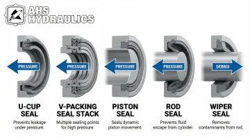Lắp rod seal sai chiều gây rò dầu