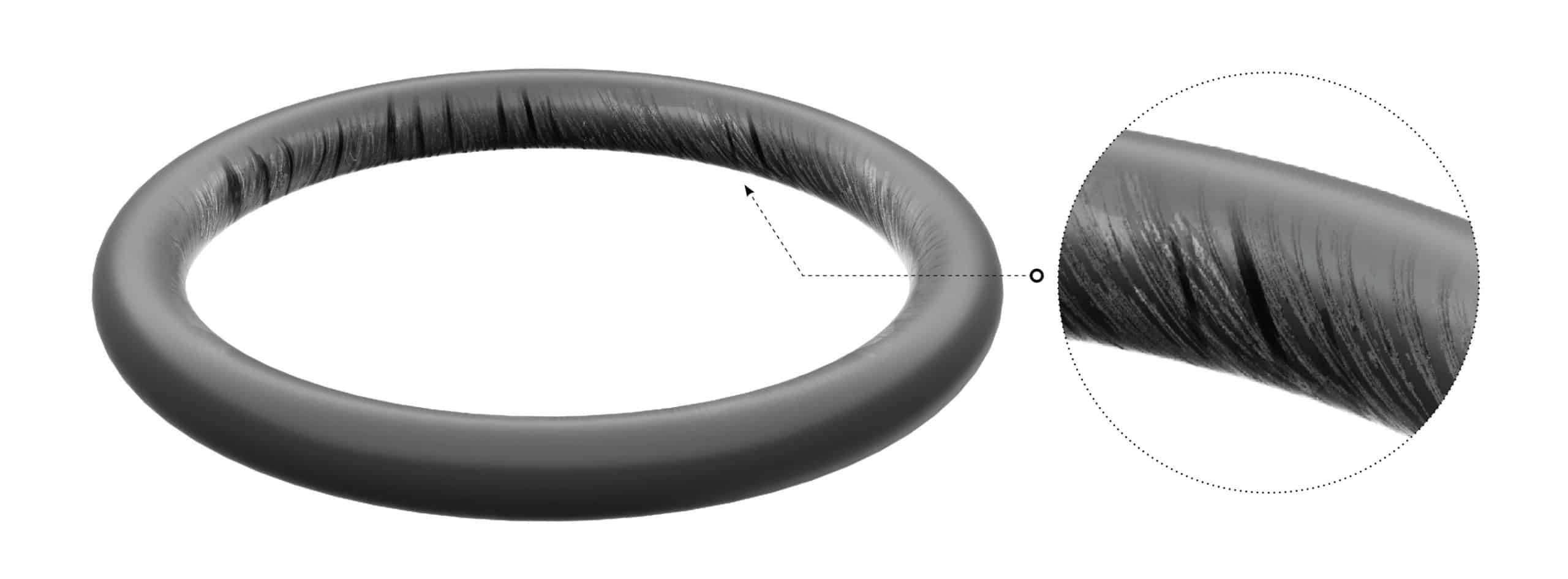 O-ring nứt và đổi màu do suy giảm hóa học