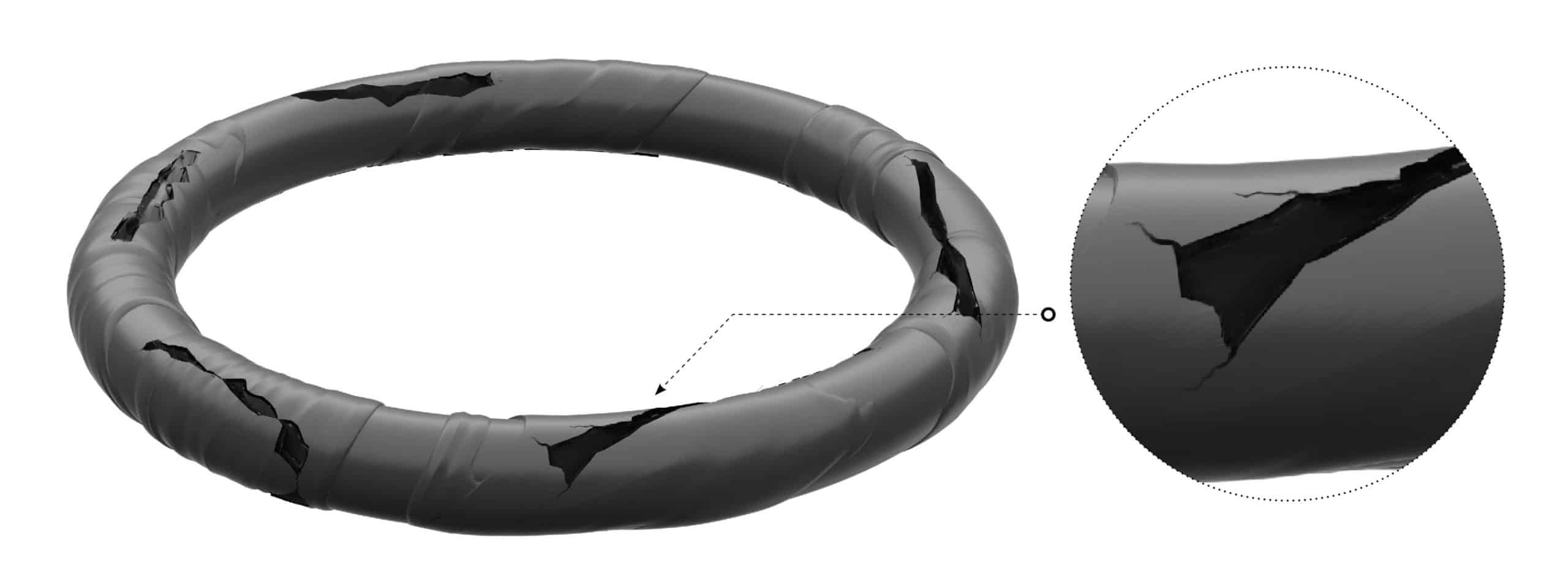 O-ring rộp và nứt do giải nén khí nhanh RGD
